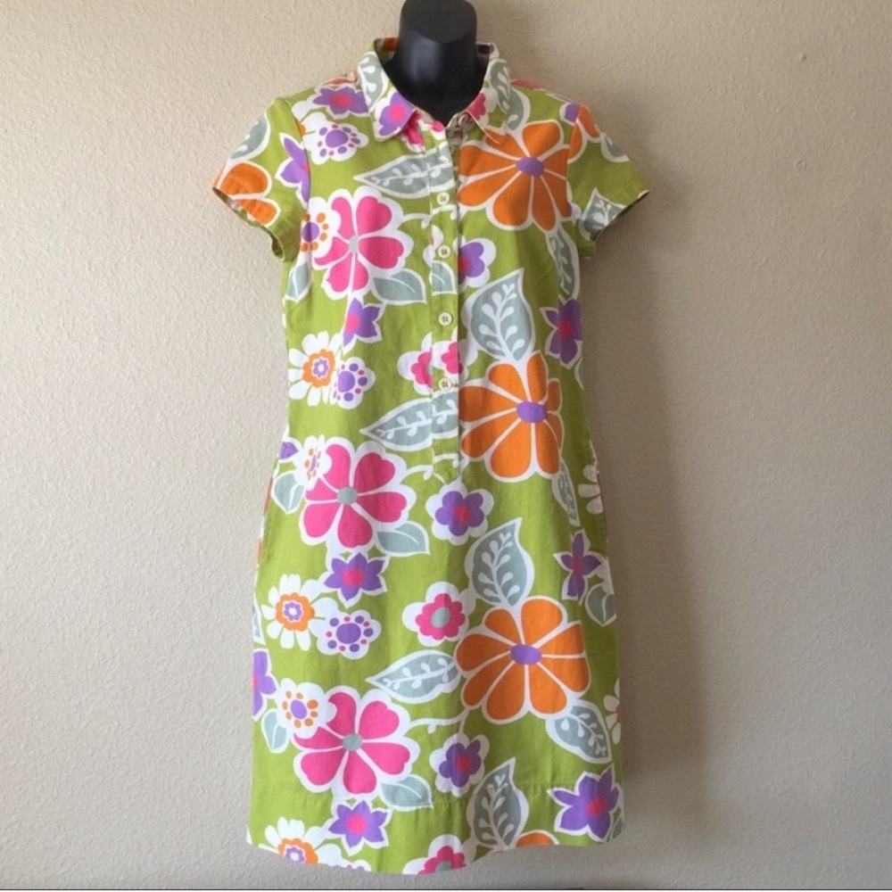 Boden 8 Shirt Dress Bright Multicolor
Flower Power 70's 60's Retro Floral Mod